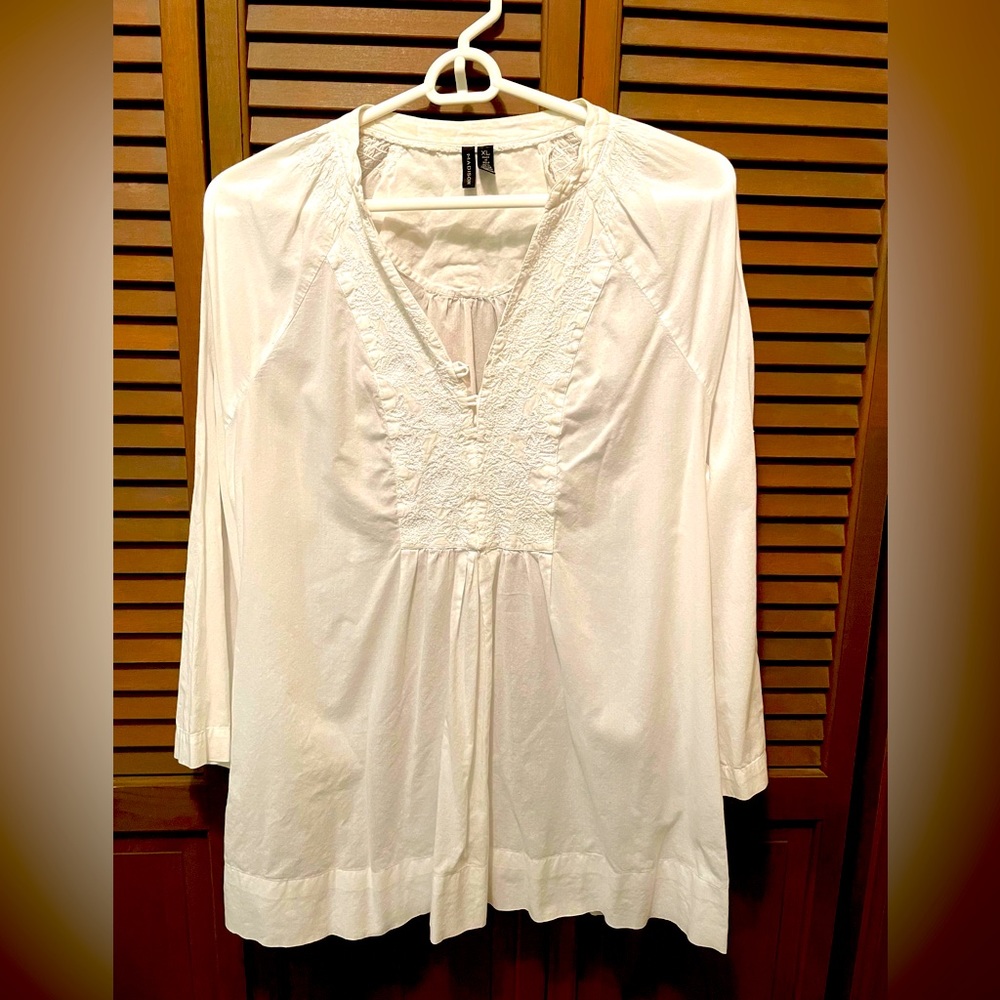 All white XL Madison tunic